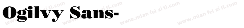 Ogilvy Sans字体转换